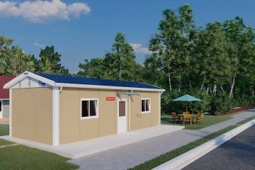 Casa para refugiados com 2 quartos