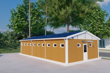 Sanita e duche modular de 20 lugares