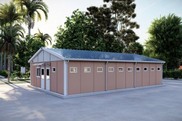 Casa de banho modular com duche e lavandaria